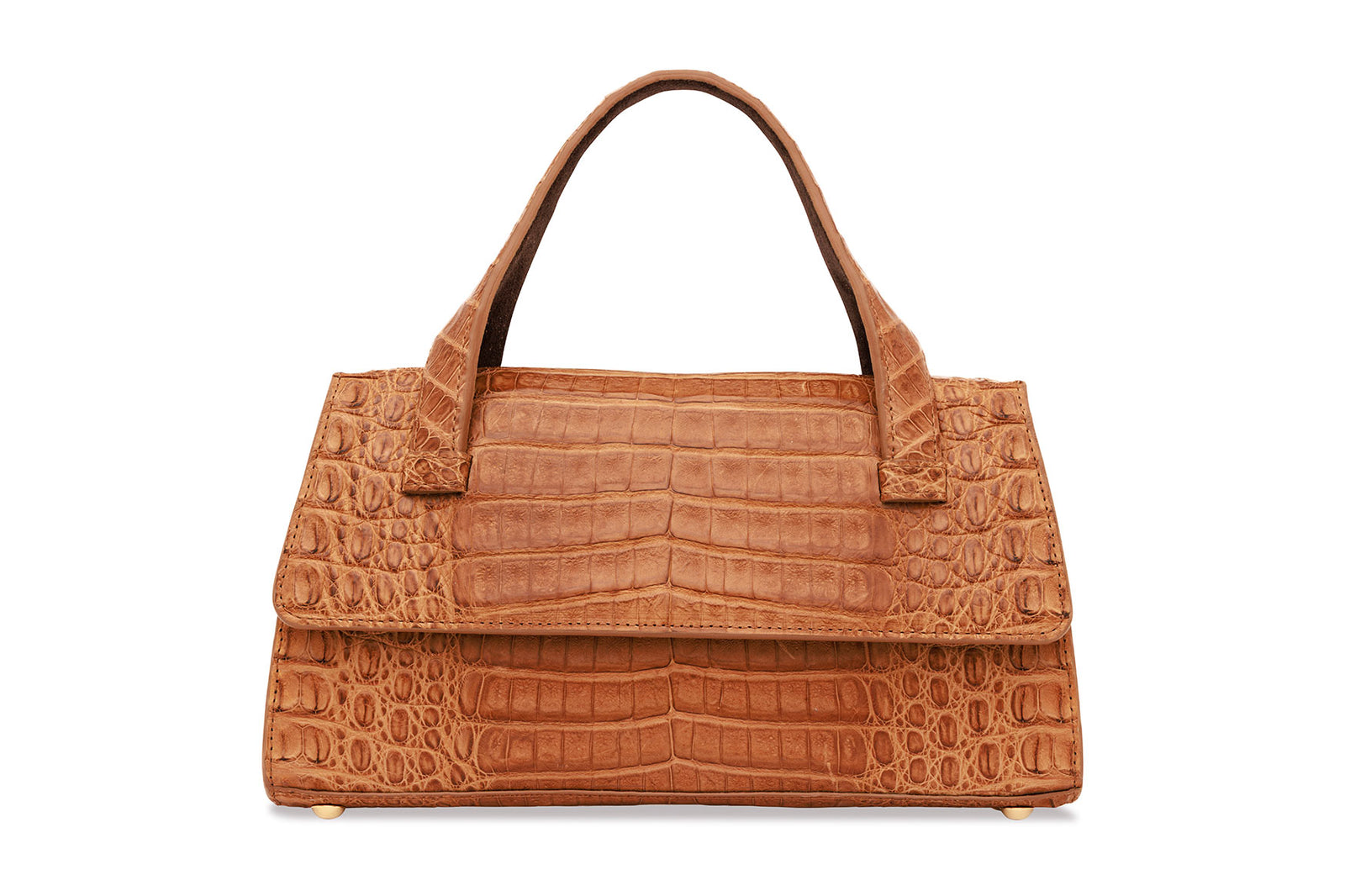 Medium Top-Handle Bag in Caiman Crocodile