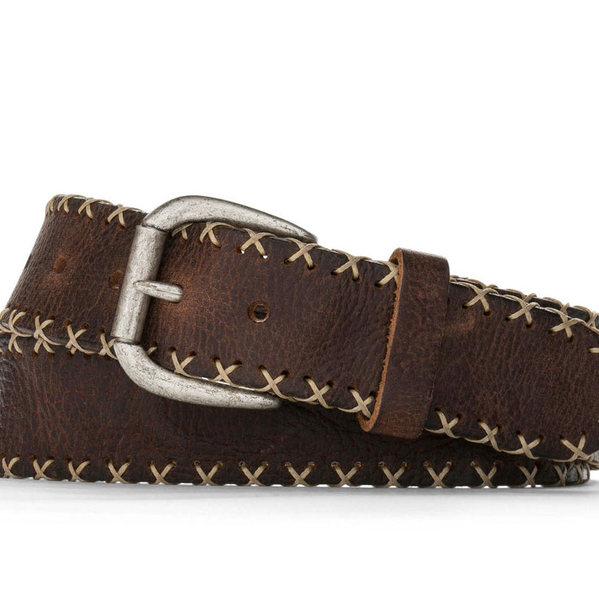 Aztec Cross Stitch Belt with Antique Nickel Buckle