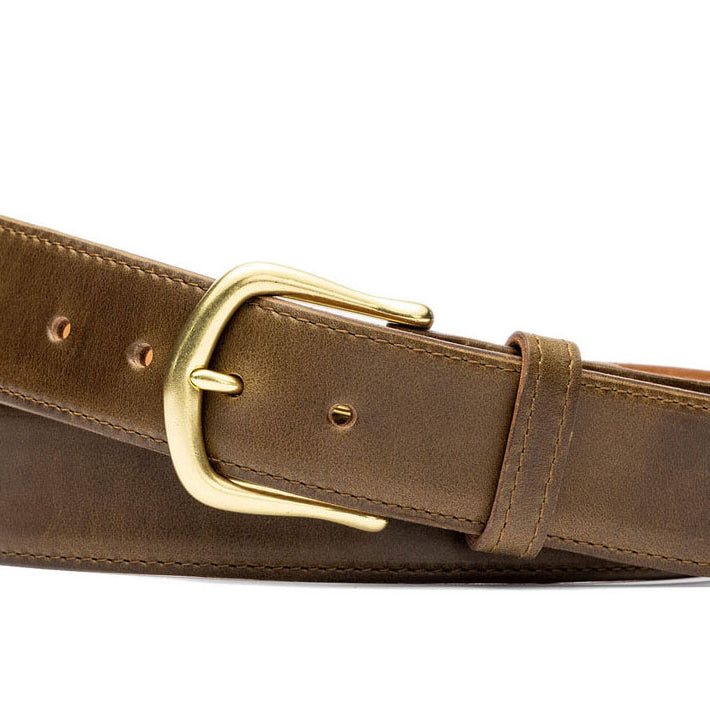 Horween Chromexcel Belt with Natural Brass Buckle