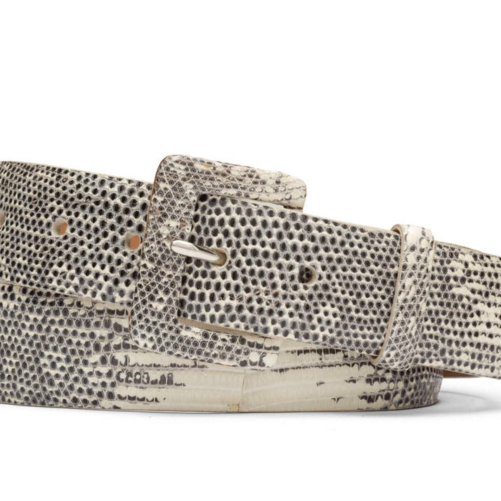 Lizard Belt with Covered Buckle