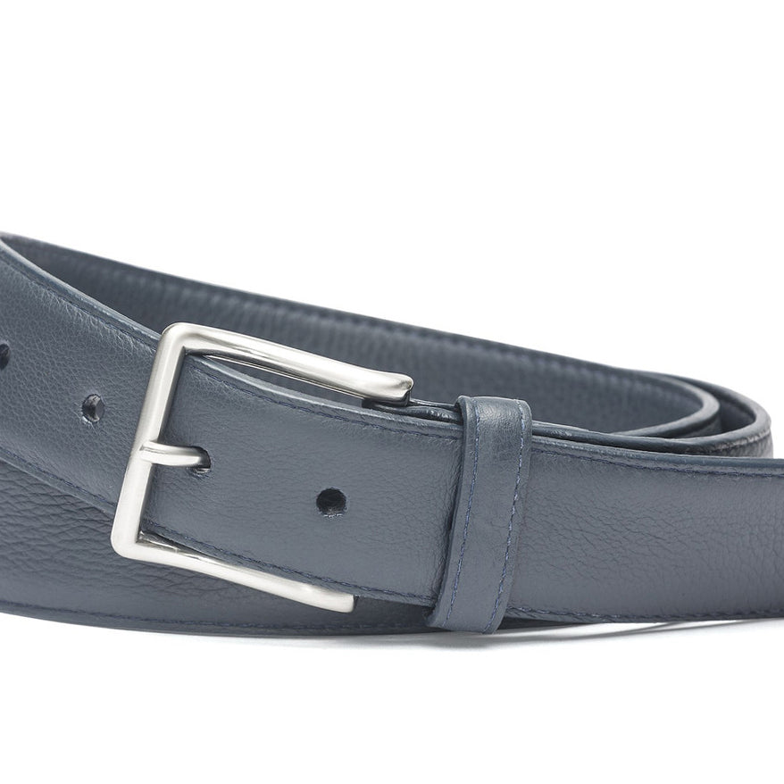 Pebbled Calf Soft Belt with Brushed Nickel Buckle