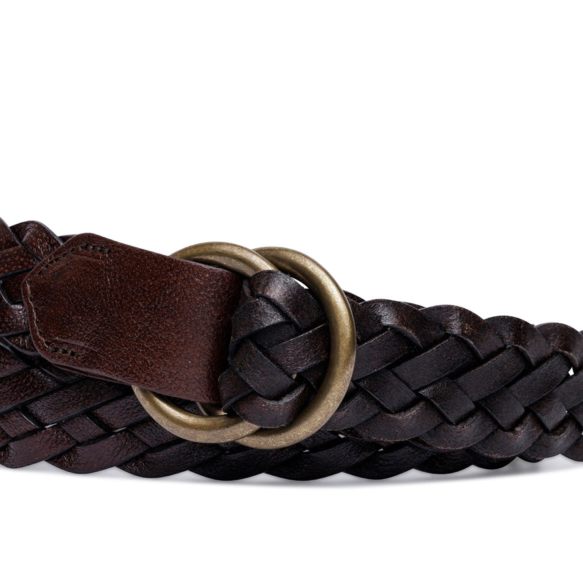 Classic Braid Belt with Antique Brass O-Rings