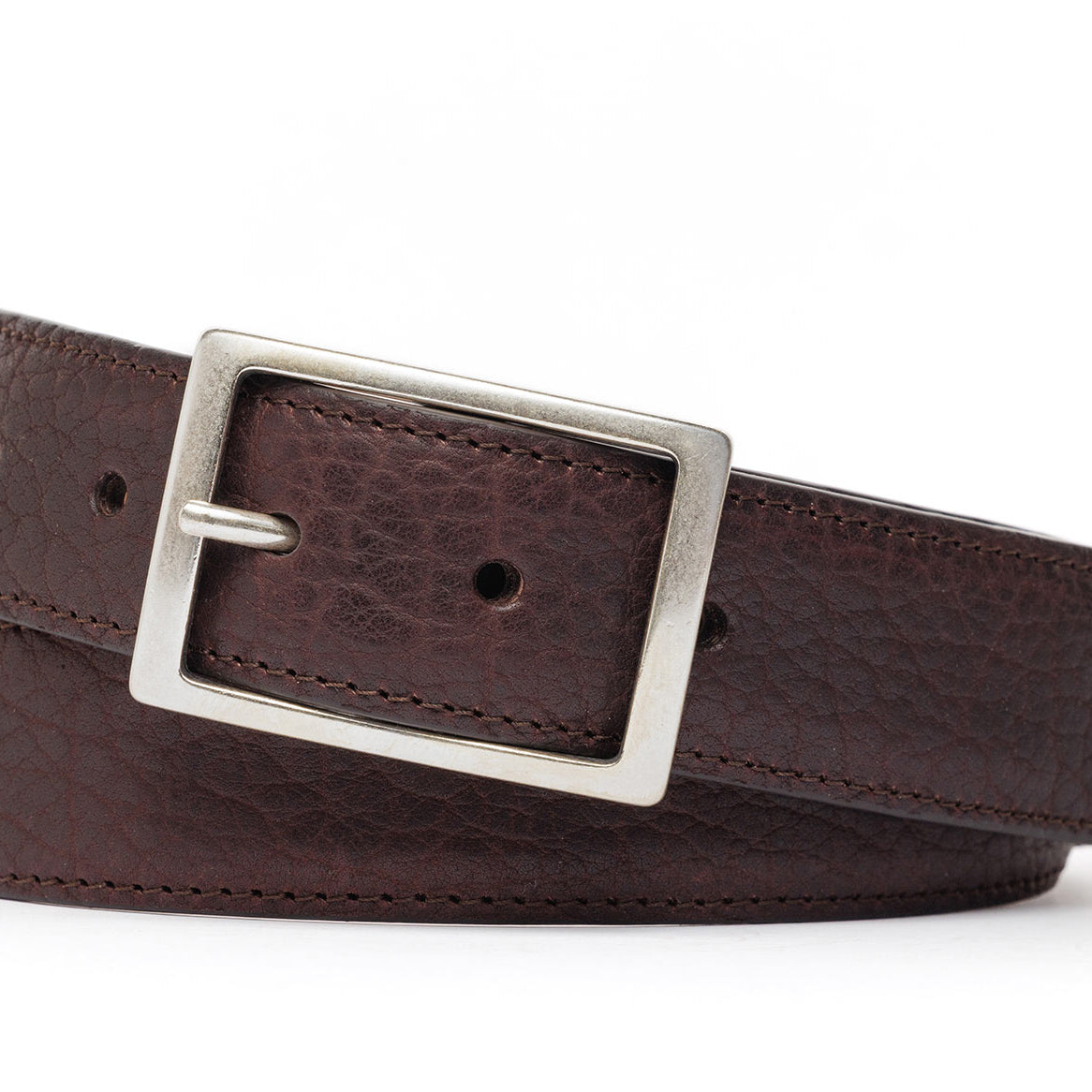 5-Pocket American Bison Belt with Antique Silver Buckle