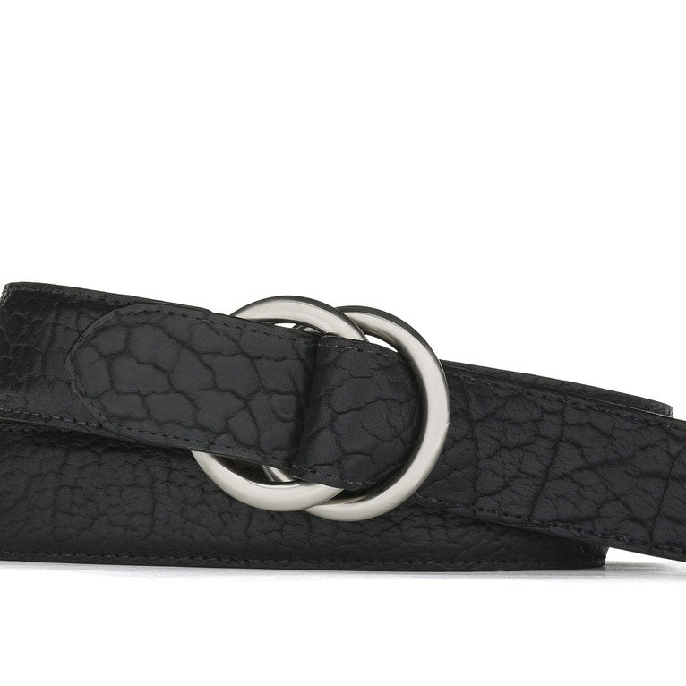 Tucson American Bison Belt with Brushed Nickel O-ring Buckles