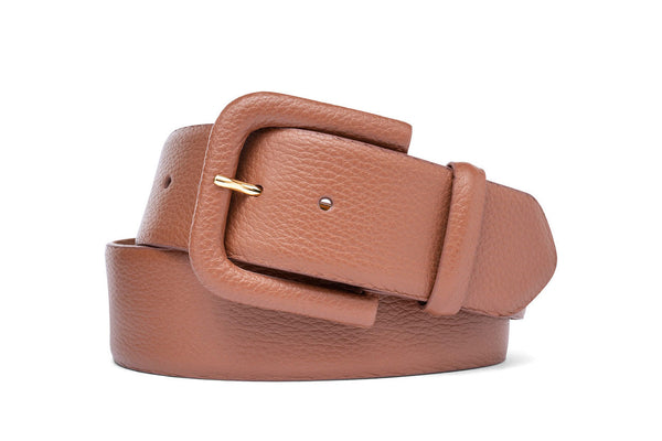 W.Kleinberg Pebbled Calf Belt with Nickel Buckle