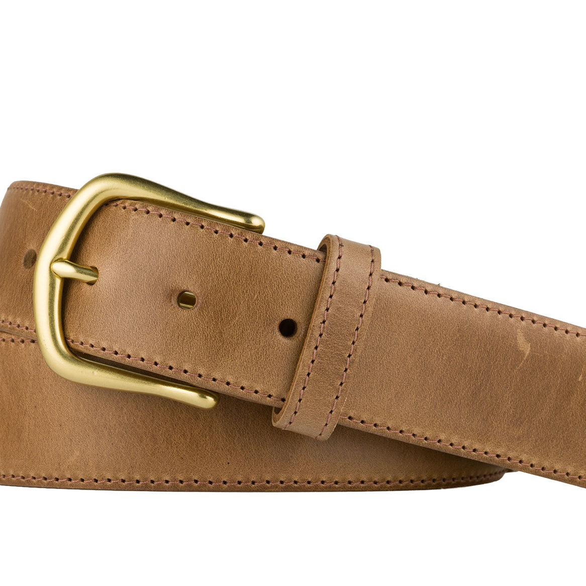 Horween Chromexcel Belt with Natural Brass Buckle