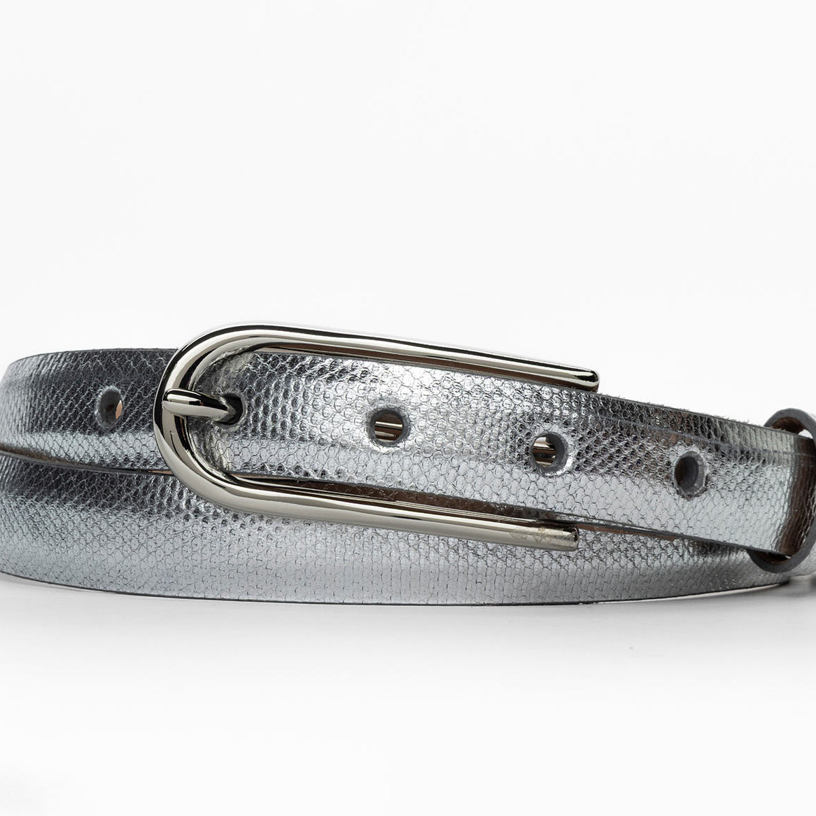 Skinny Karung Belt with Long Gold Buckle
