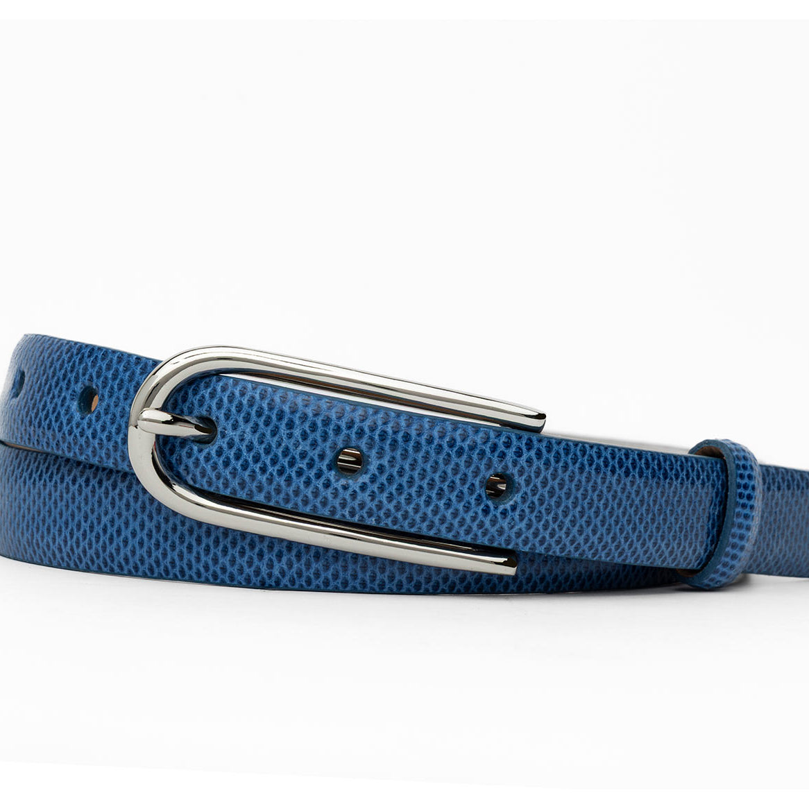 Skinny Karung Belt with Long Gold Buckle