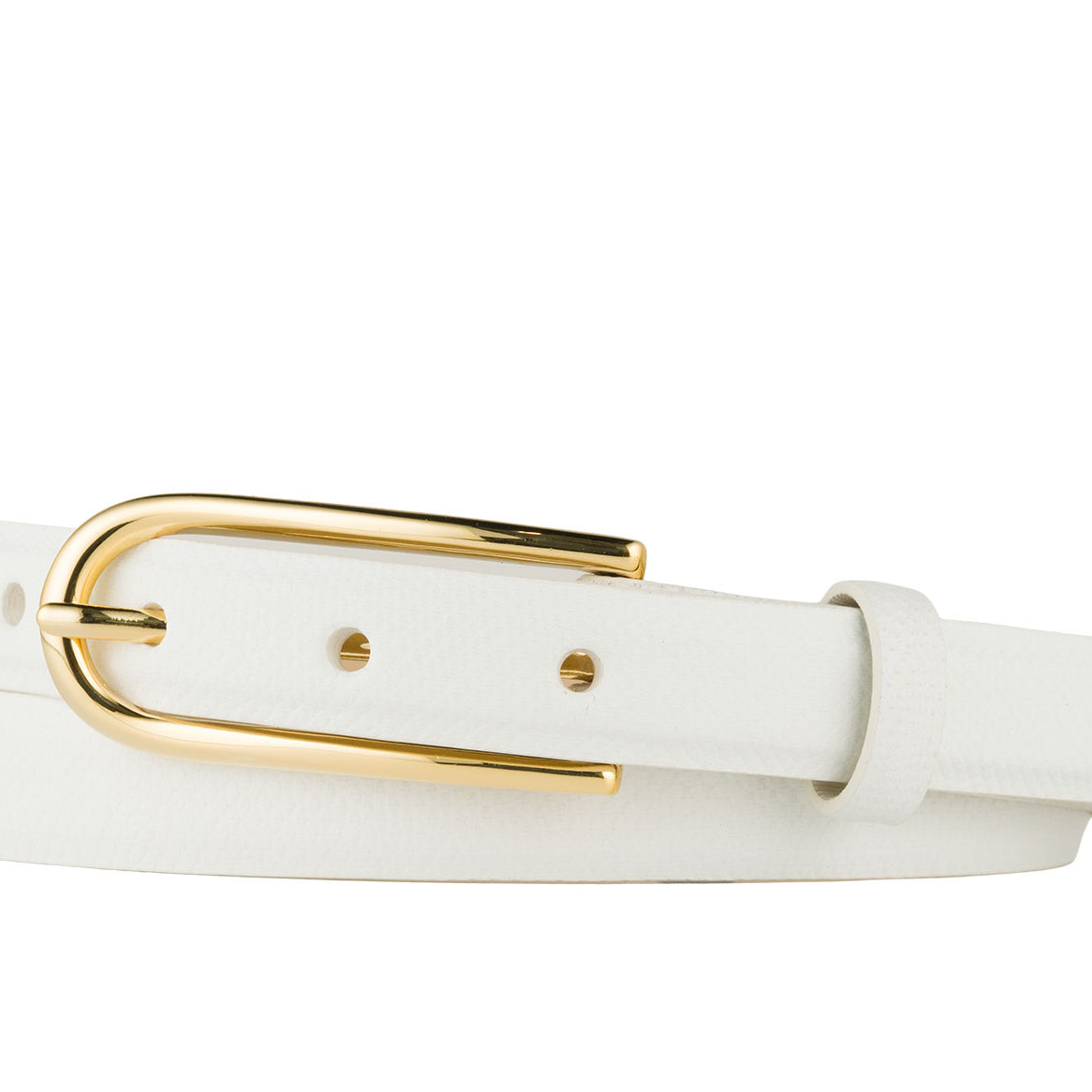 Skinny Karung Belt with Long Gold Buckle