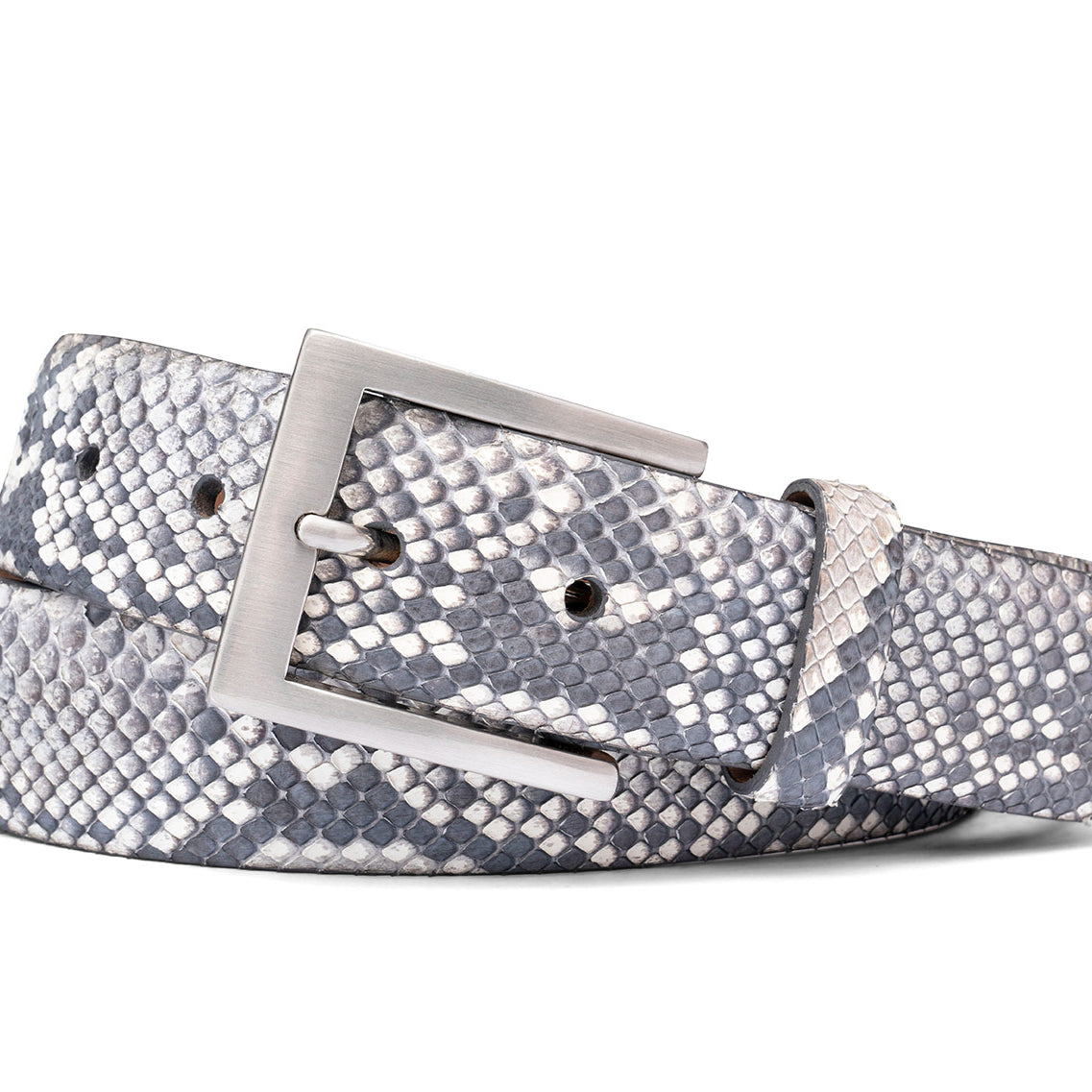 Python Belt with Brushed Nickel Buckle