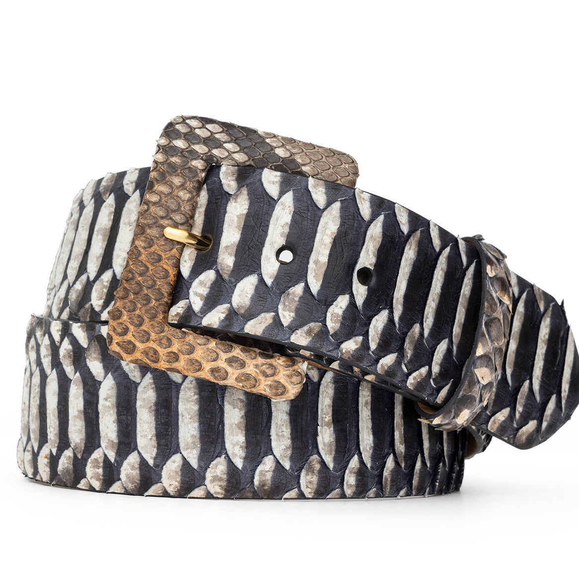 Python Belt with Covered Buckle