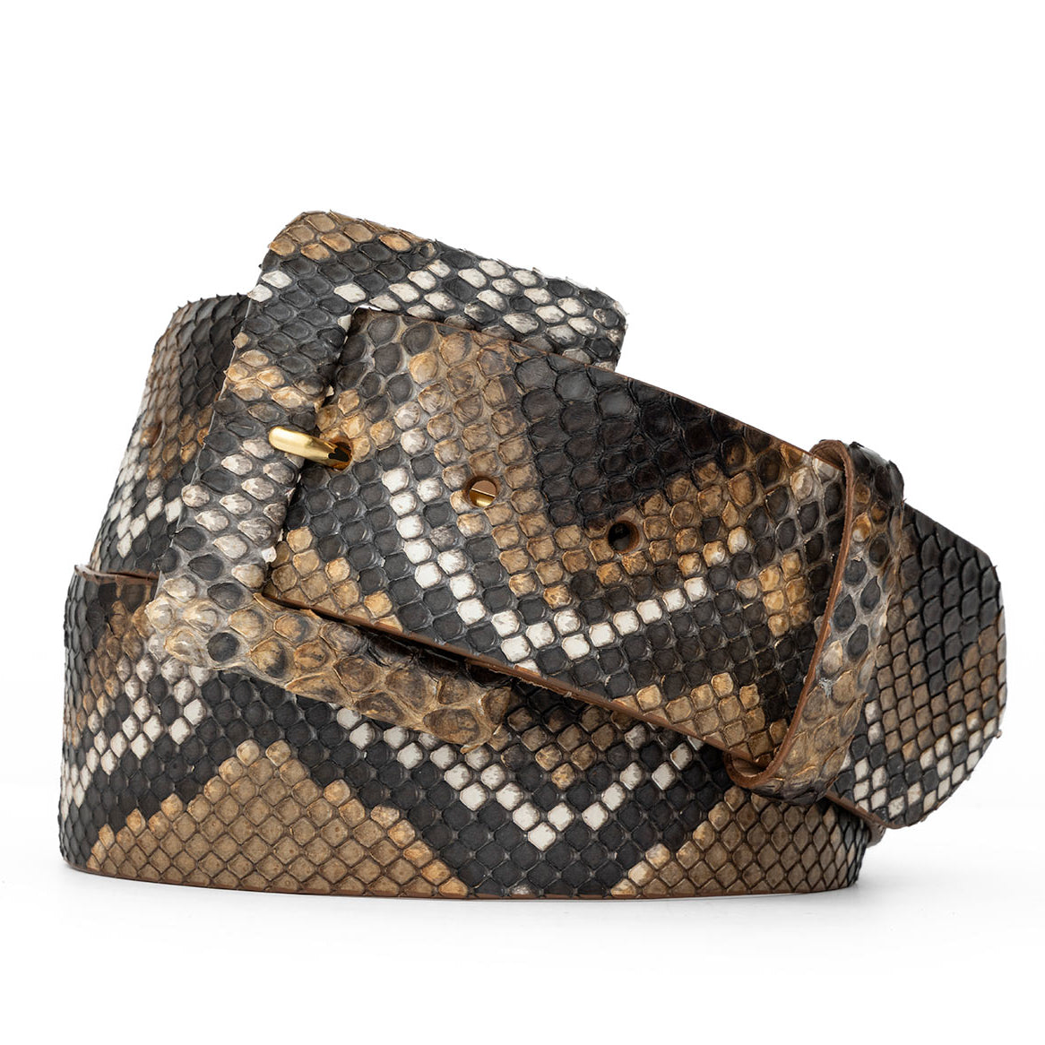 Python Belt with Covered Buckle
