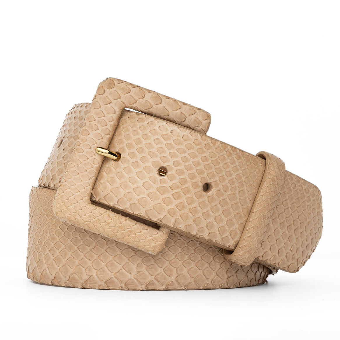 Python Belt with Covered Buckle