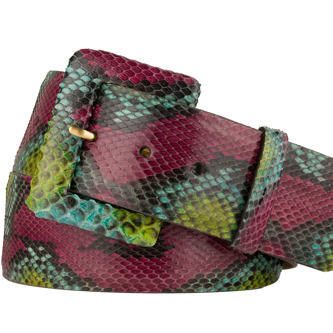 Python Belt with Covered Buckle