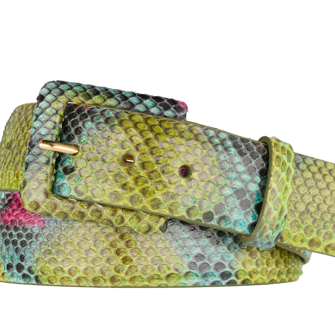Python Belt with Covered Buckle