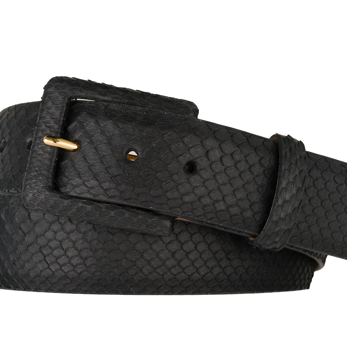 Python Belt with Covered Buckle