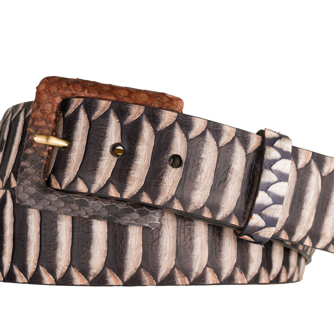 Python Belt with Covered Buckle