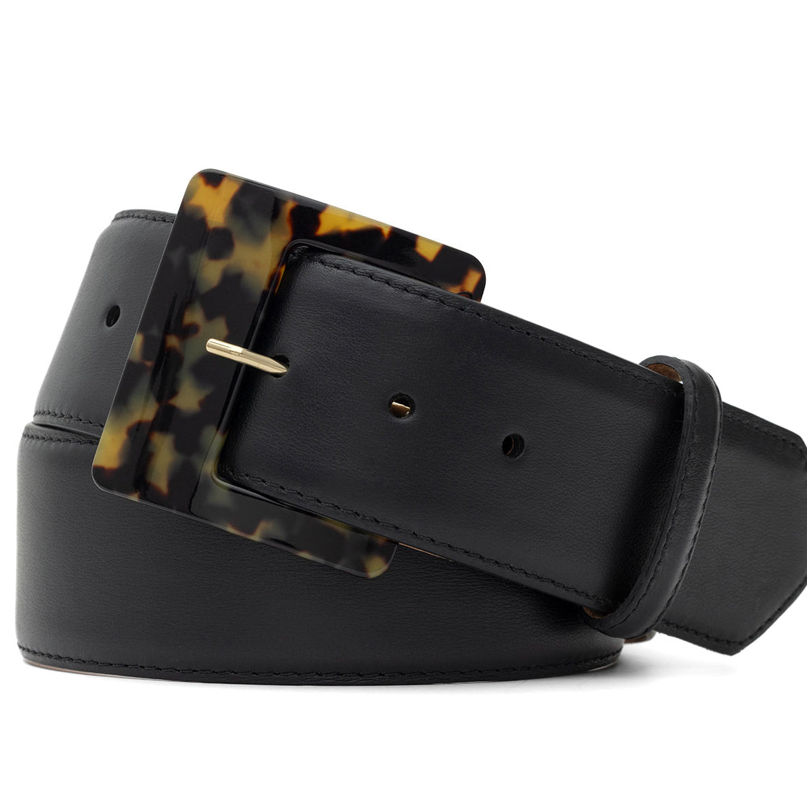Luscious Calf Belt with Tortoise Buckle