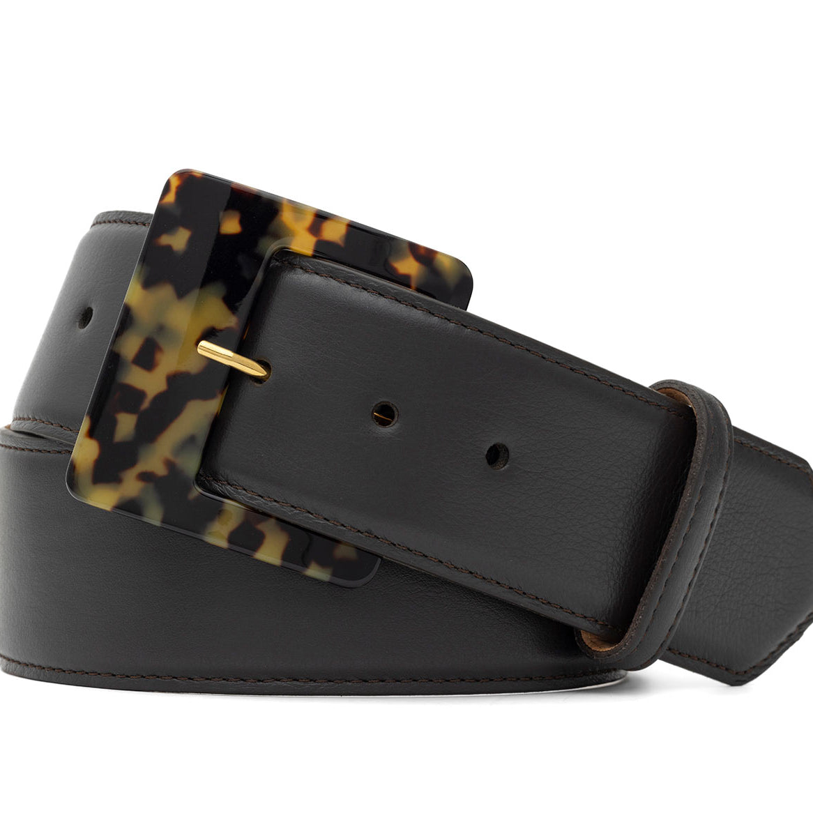 Luscious Calf Belt with Tortoise Buckle