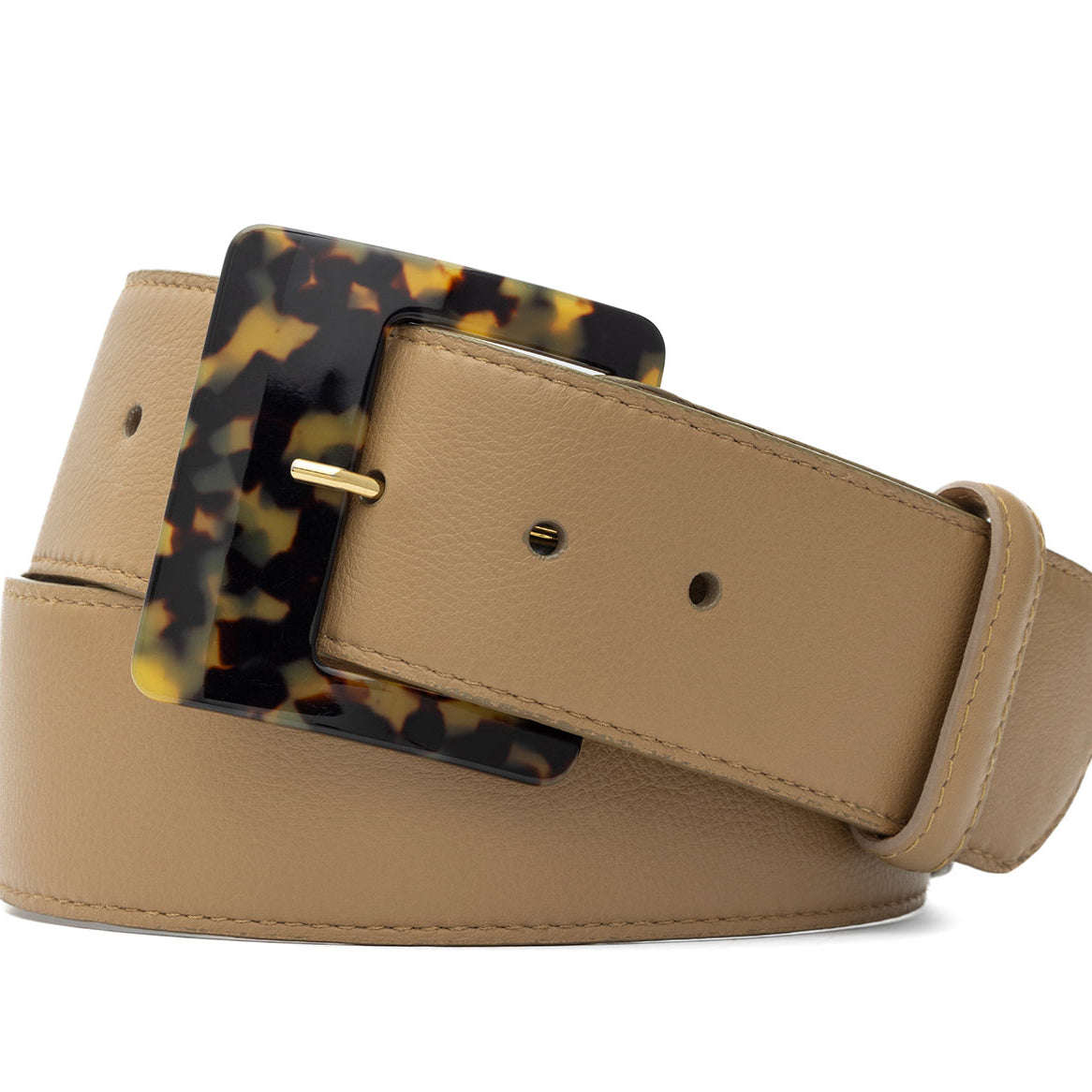 Luscious Calf Belt with Tortoise Buckle