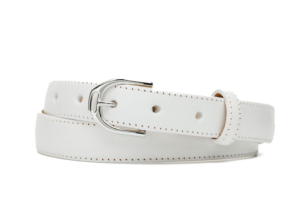 Glazed Calf Belt with Nickel or Gold Buckle - w.kleinberg