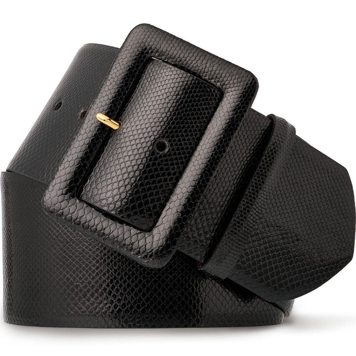 Wide Karung Belt with Covered Buckle