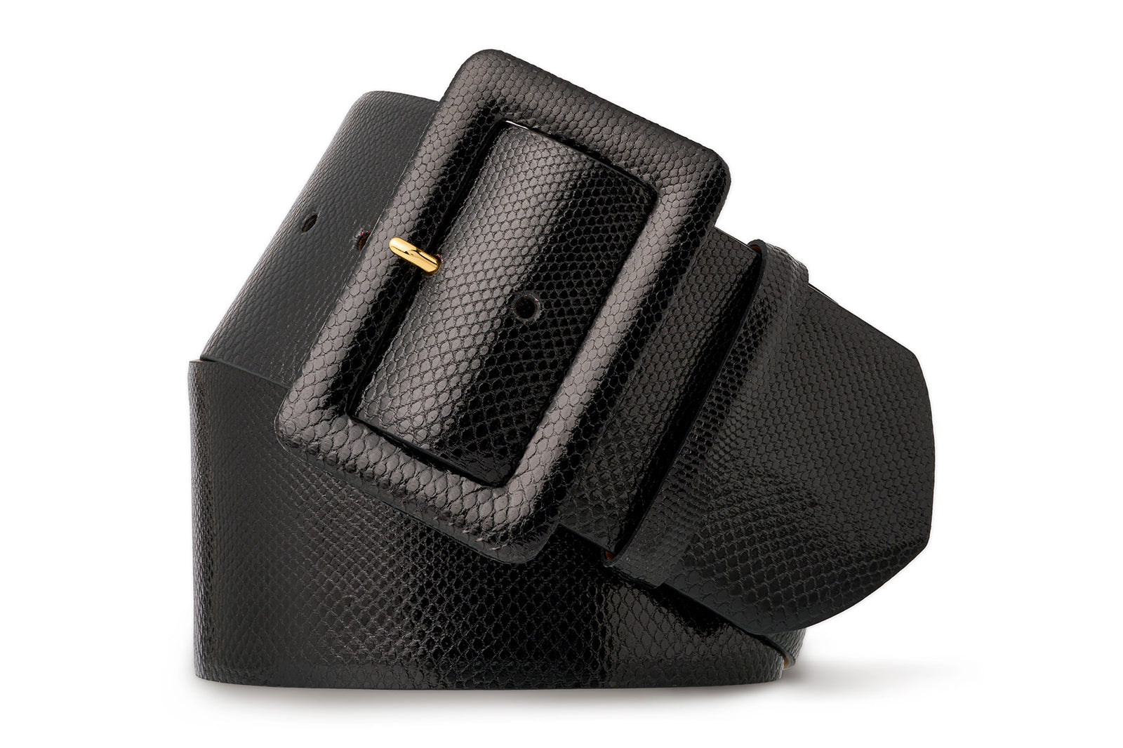 Wide Karung Belt with Covered Buckle