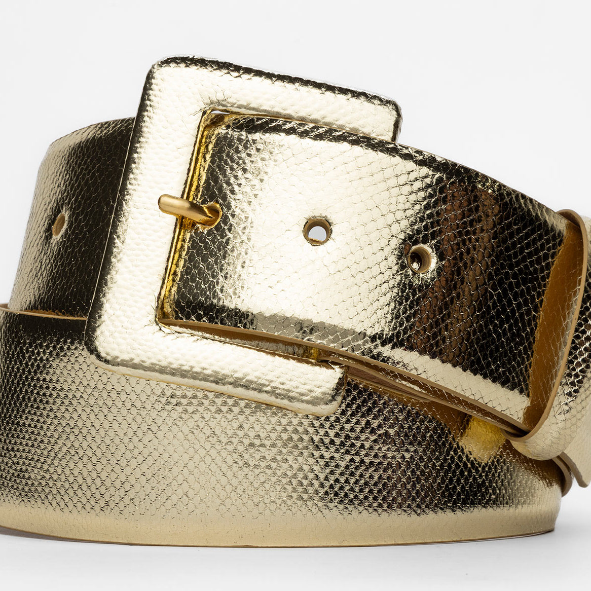 Wide Karung Belt with Covered Buckle