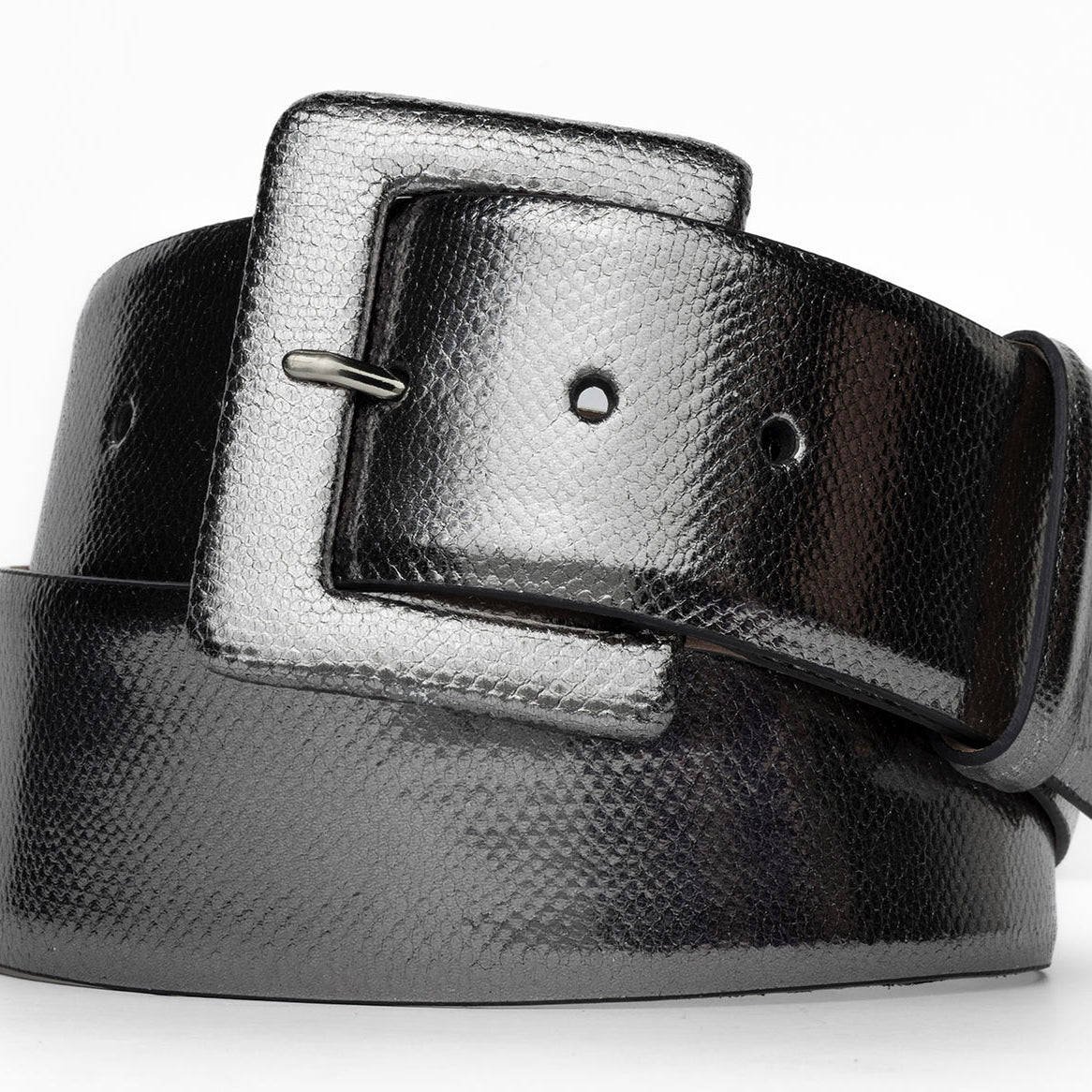 Wide Karung Belt with Covered Buckle