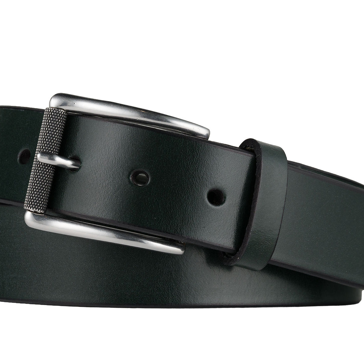 Bridle Leather Belt with Antique Silver Buckle