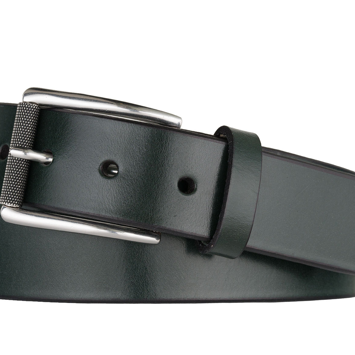 Bridle Leather Belt with Antique Silver Buckle