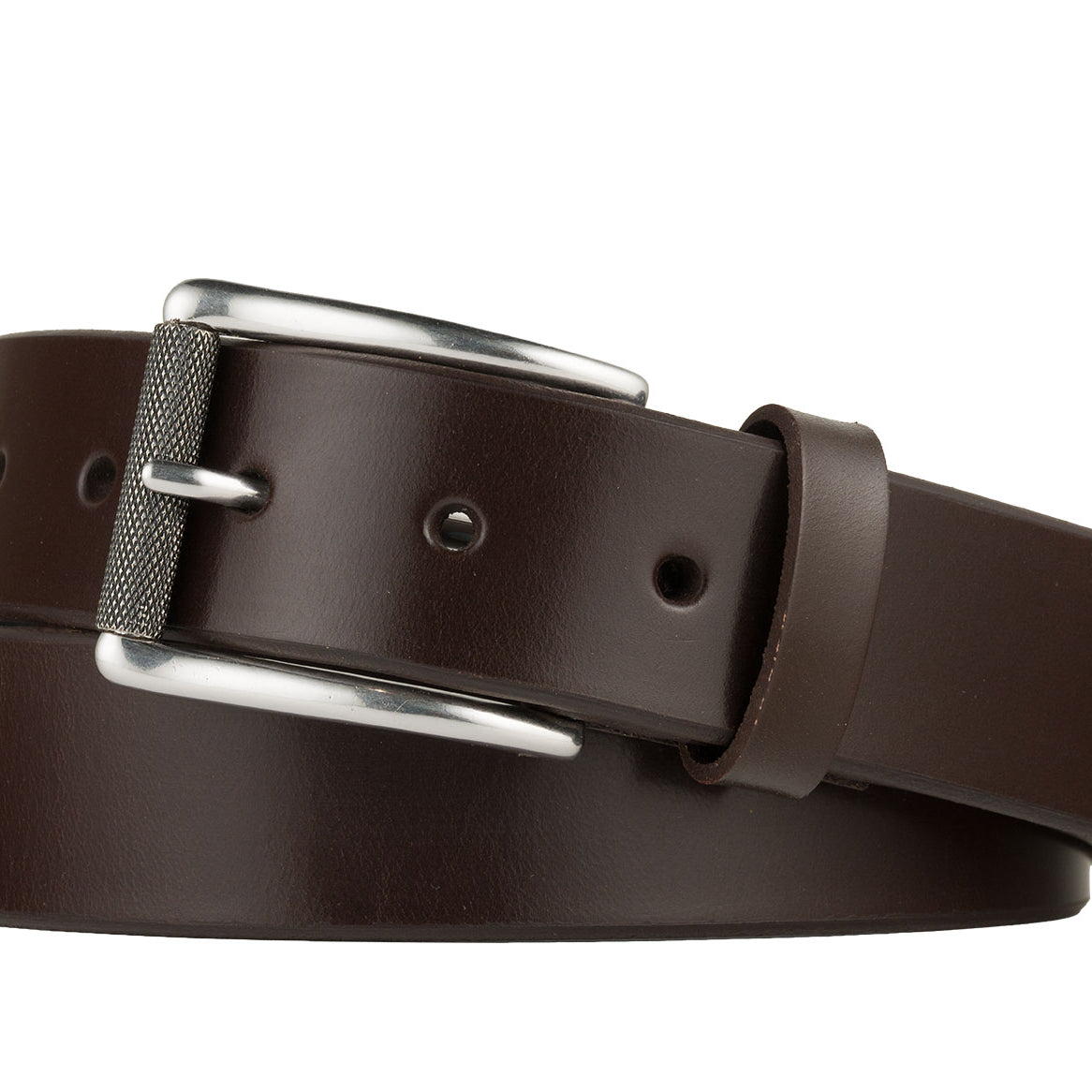 Bridle Leather Belt with Antique Silver Buckle
