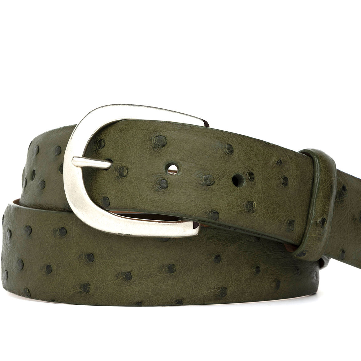 Ostrich with Antique Nickel Buckle