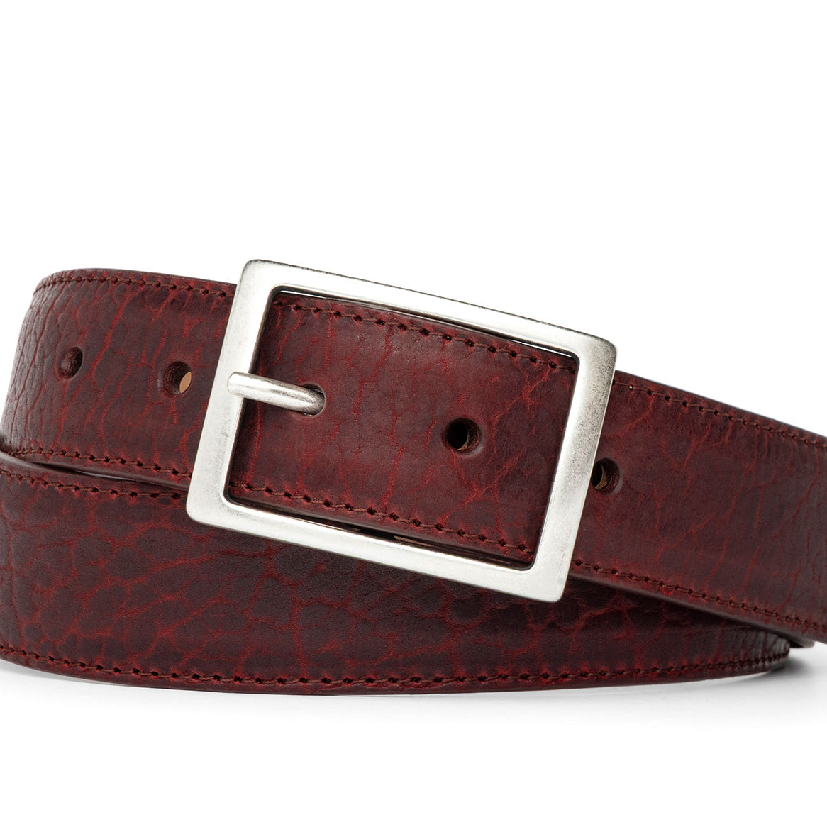 5-Pocket American Bison Belt with Antique Silver Buckle