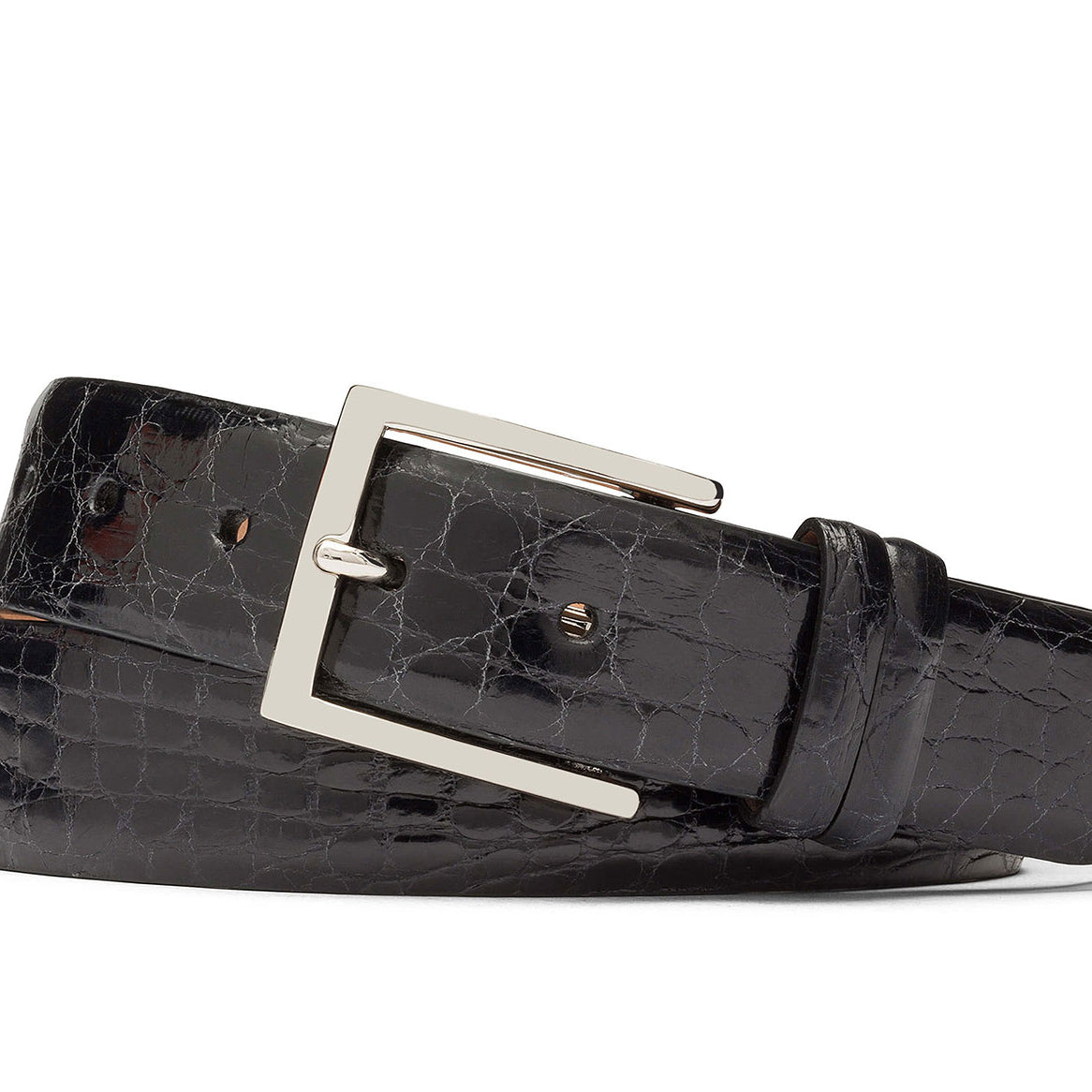 Tingas Crocodile Belt with Nickel Buckle