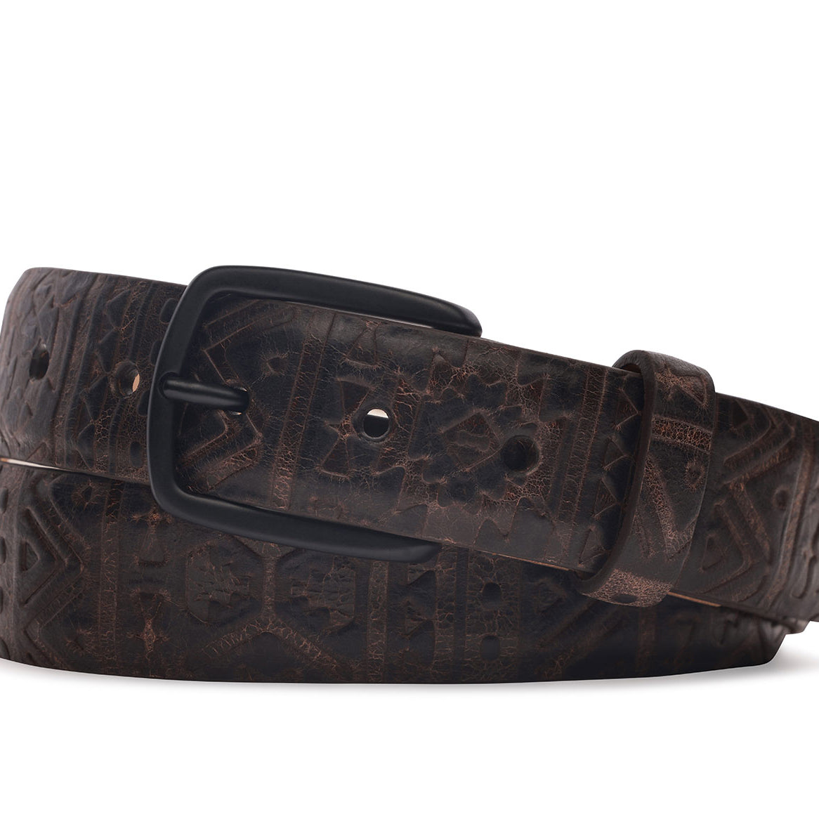 Authentic Lightning Calf Belt with Matte Gunmetal Buckle