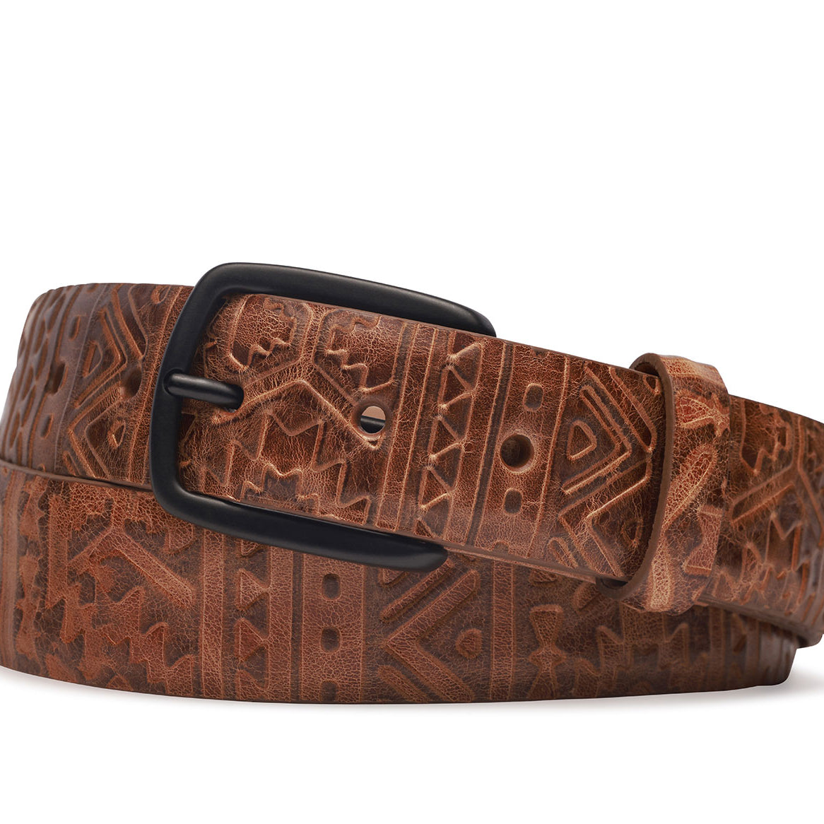 Authentic Lightning Calf Belt with Matte Gunmetal Buckle