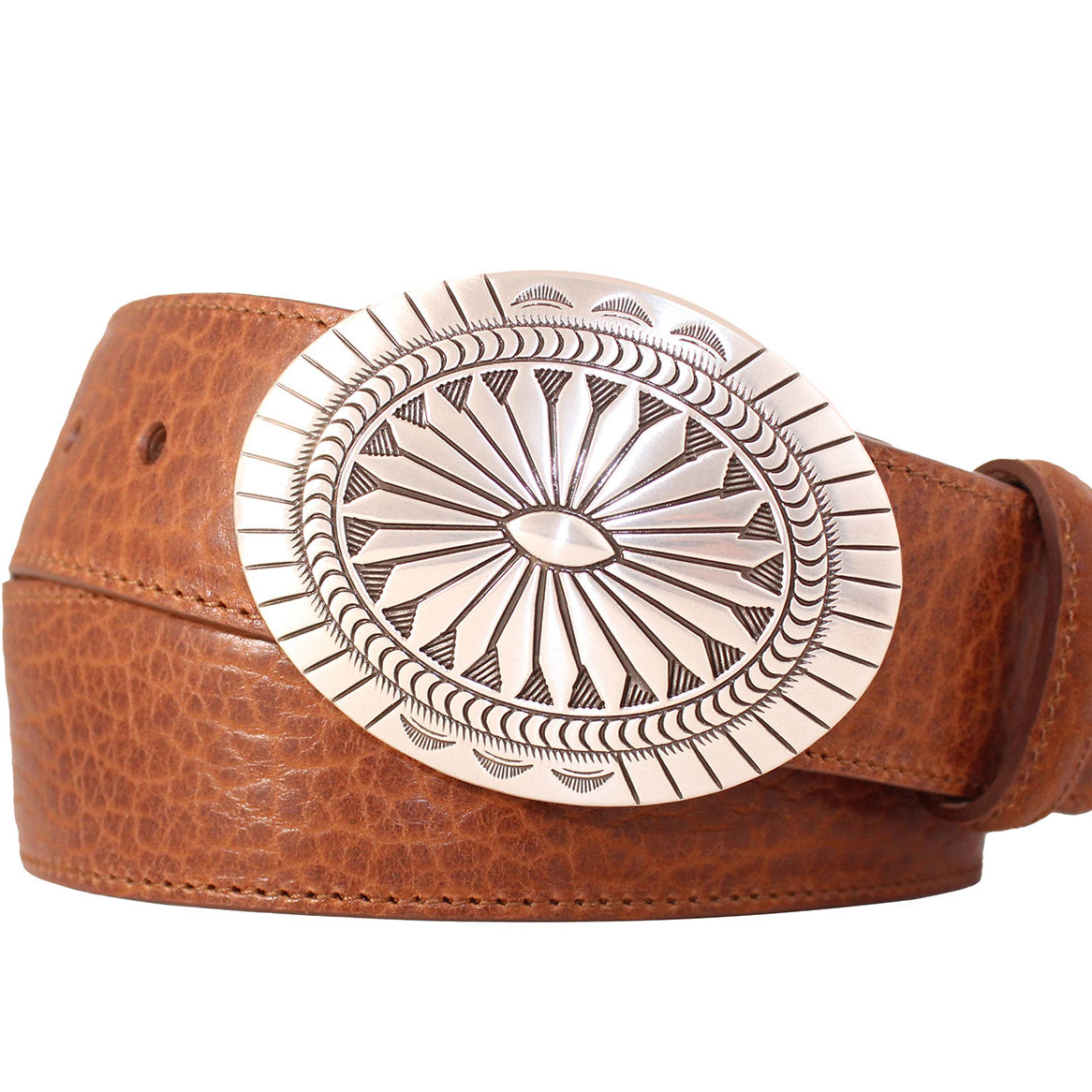 Tucson Bison Belt with Antique Silver Buckle