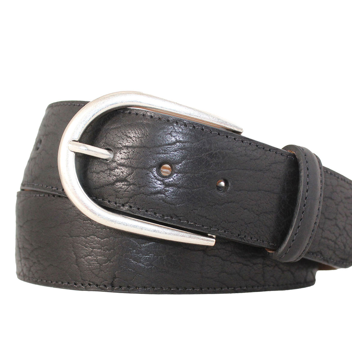 Tucson Bison Belt with Antique Silver Buckle