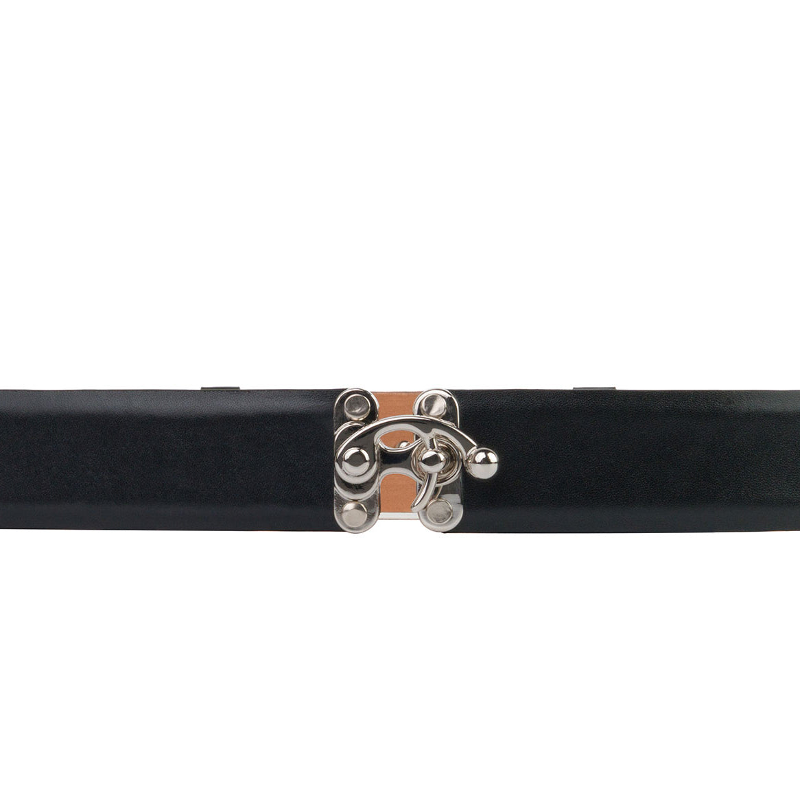 Glazed Calf Belt with Hook Latch Closure