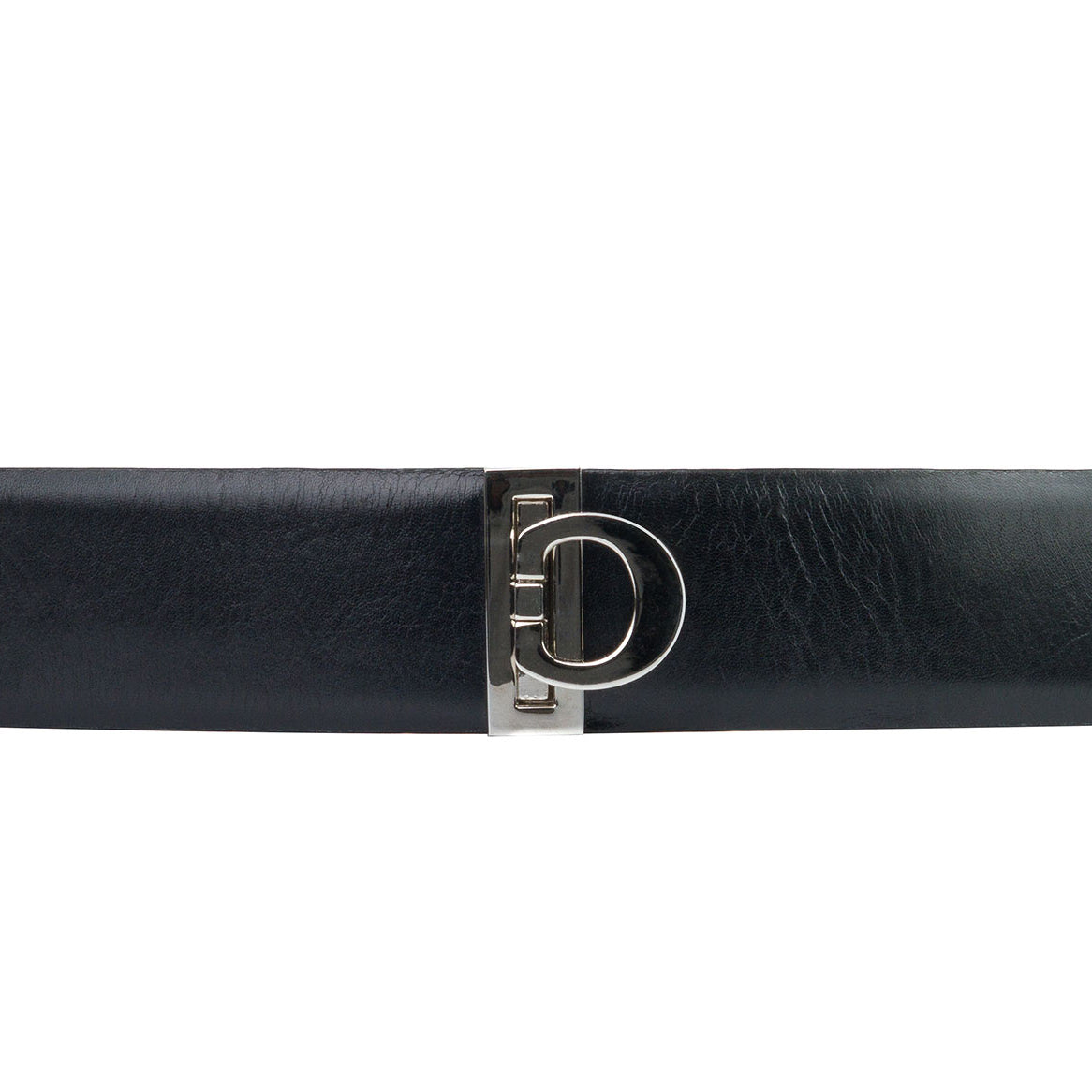 Glazed Calf Belt with Nickel "Flip" Closure