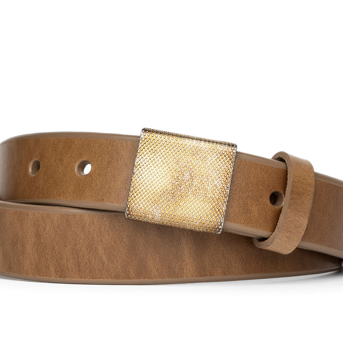 Horween Chromexcel Belt with Textured Plaque Buckle