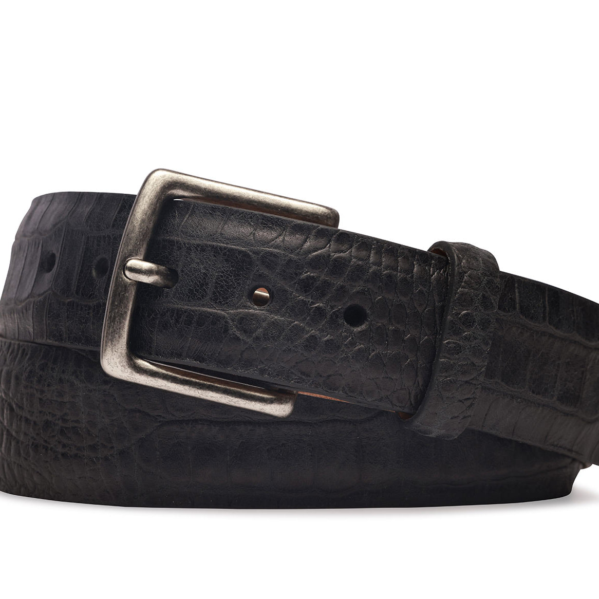 Authentic Barcelona Calf Belt with Antique Silver Buckle