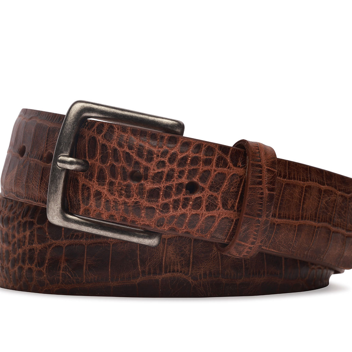 Authentic Barcelona Calf Belt with Antique Silver Buckle