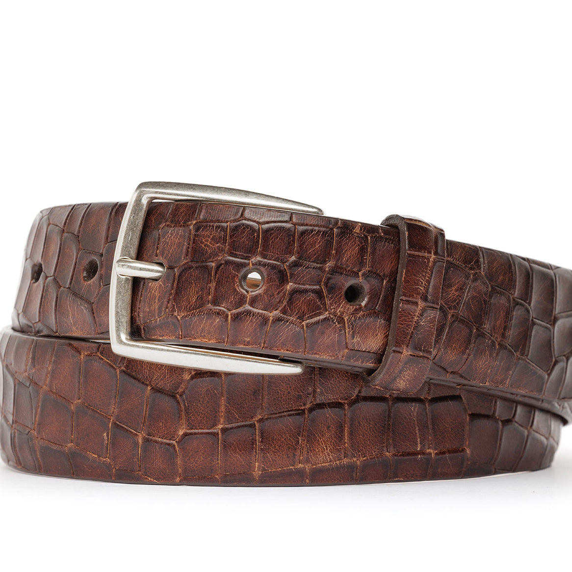 Authentic Dragon Belt with Antique Silver Buckle