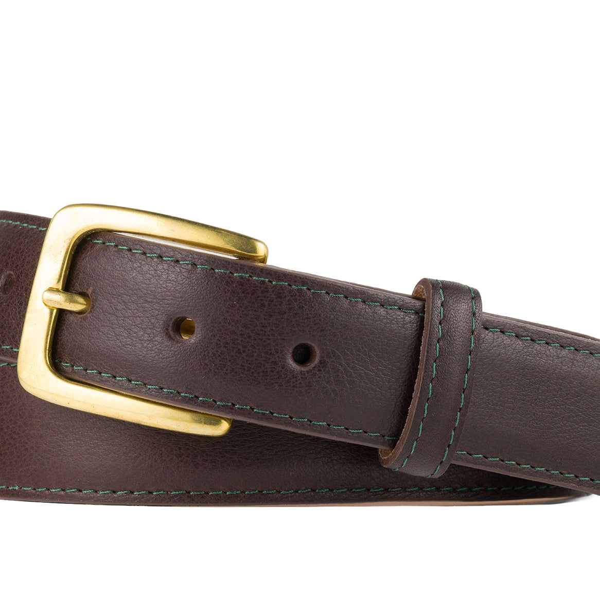 Dublin Calf Belt with Natural Brass Buckle