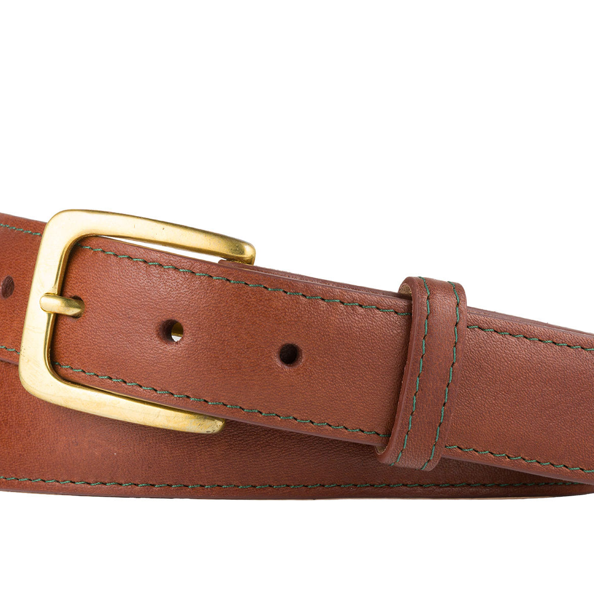 Dublin Calf Belt with Natural Brass Buckle