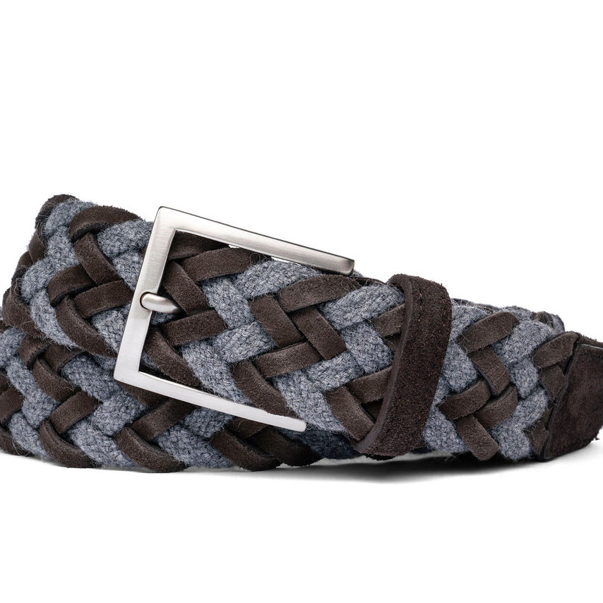 Ash Woven Belt with Croc Tabs w.kleinberg