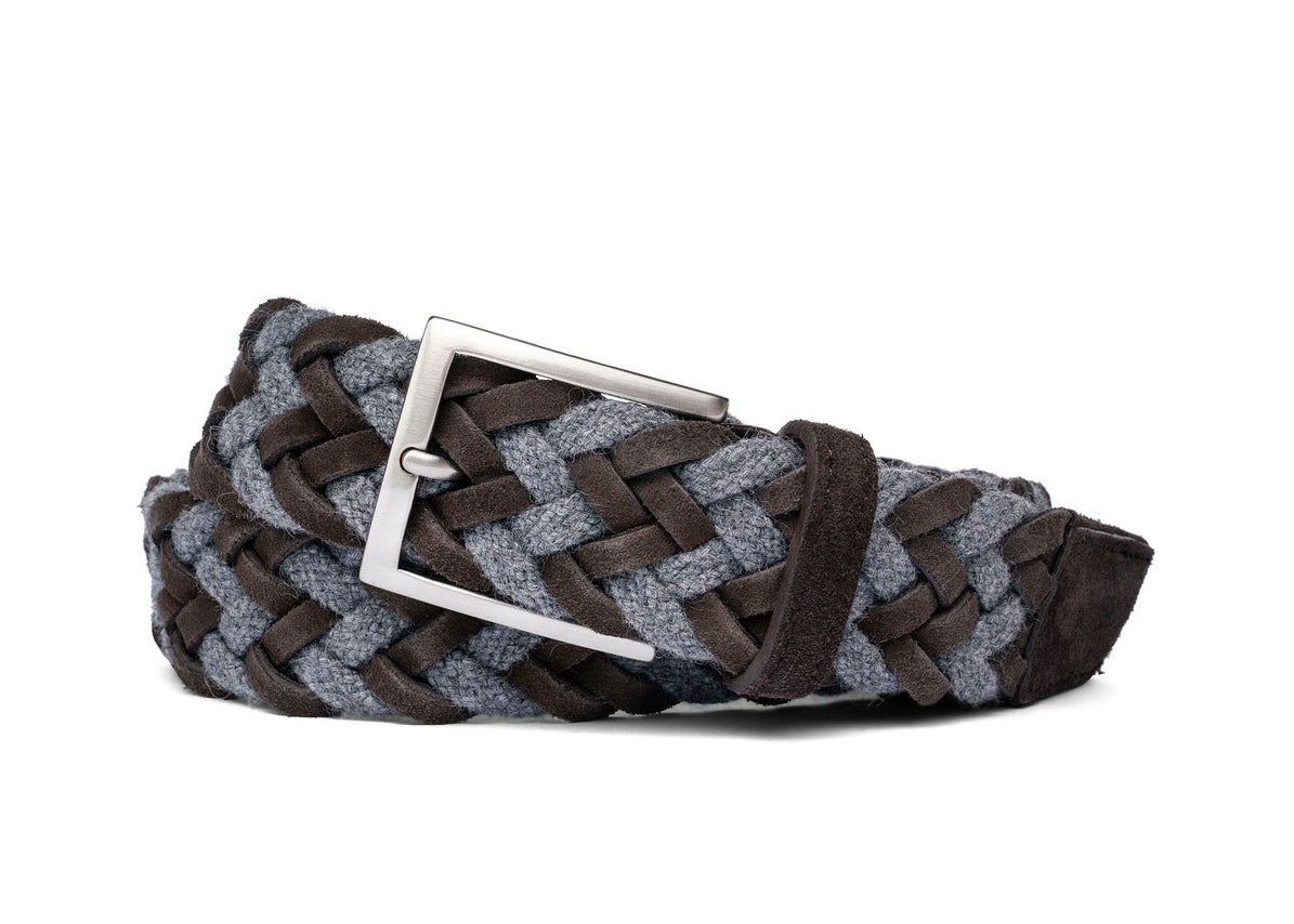 Ash Woven Belt with Croc Tabs w.kleinberg