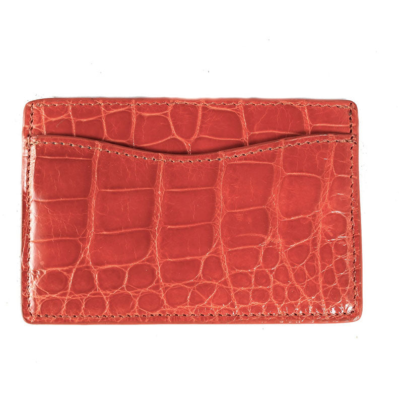 Glazed Alligator Flat Card Case